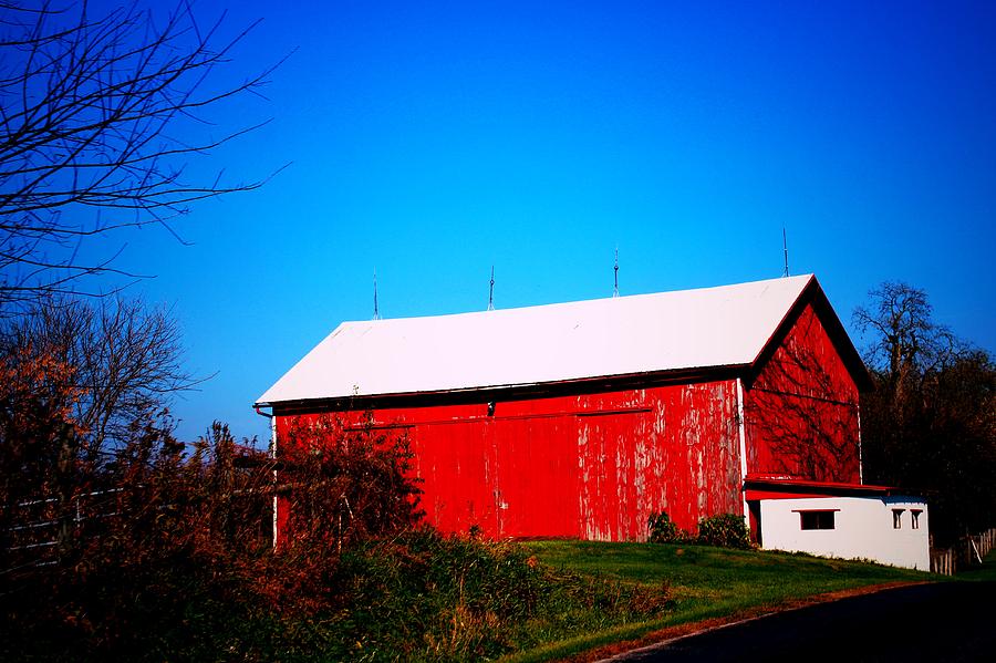 Milk House And Barn Photograph