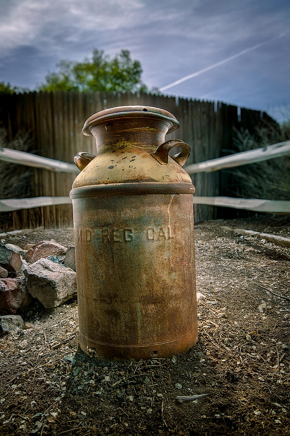 Nature Photograph - Milkcan In The Yard by YoPedro