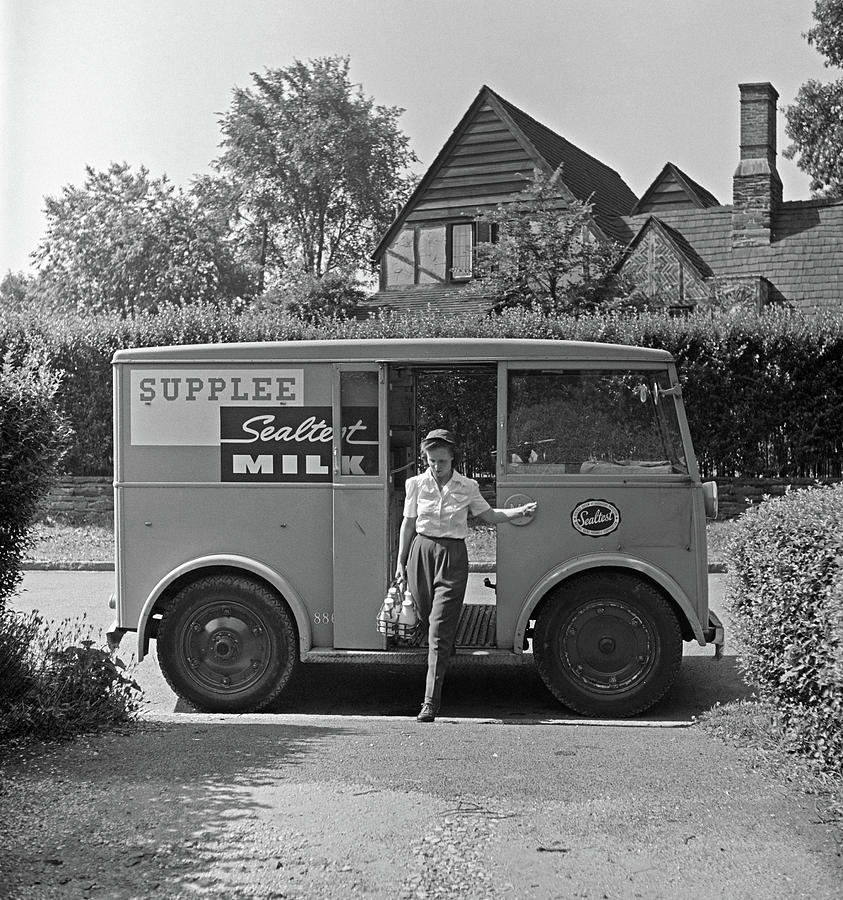 Milkman, 1943 Photograph by Granger