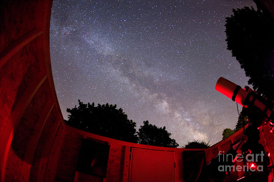 Milky Way & Backyard Observatory Photograph by Chris Cook