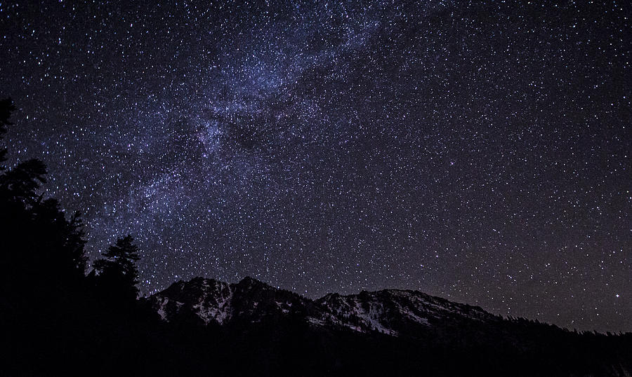 Milky Way above Snow Capped Mountains Photograph by Brad Scott