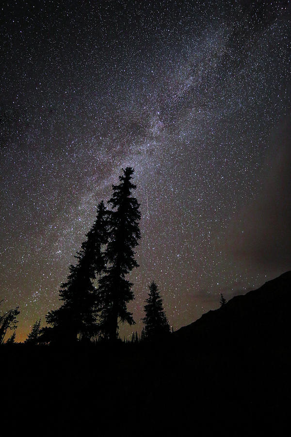 Milky Way and Metoer Photograph by D Robert Franz