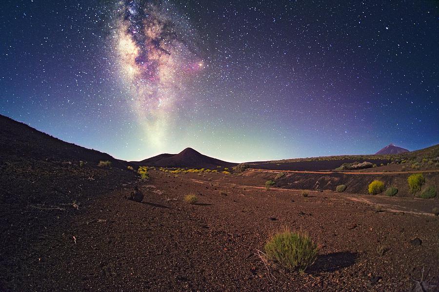 Teide National Park Photograph - Milky Way And Tenerife Volcanoes by Juan Carlos Casado (starryearth.com)