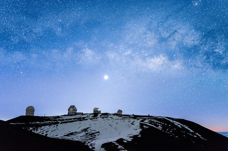 Milky Way and Venus Over Mauna Kea 1 Photograph by Jason Chu