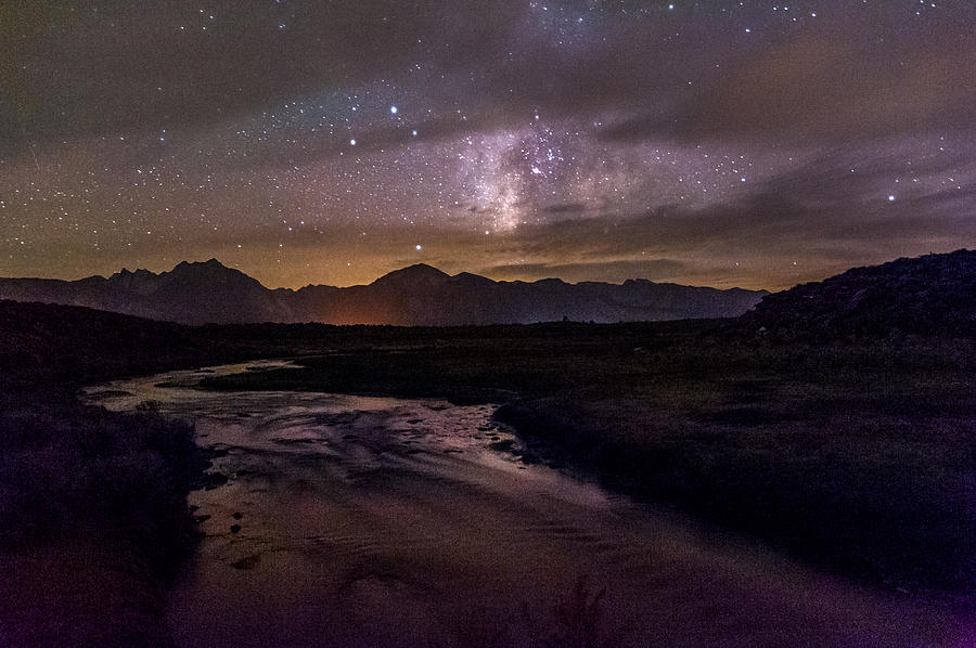 Milky Way at Hot Creek Photograph by Cat Connor