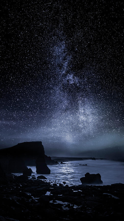 Milky Way Galaxy Over Rocky Coastline Photograph by Arctic-images ...