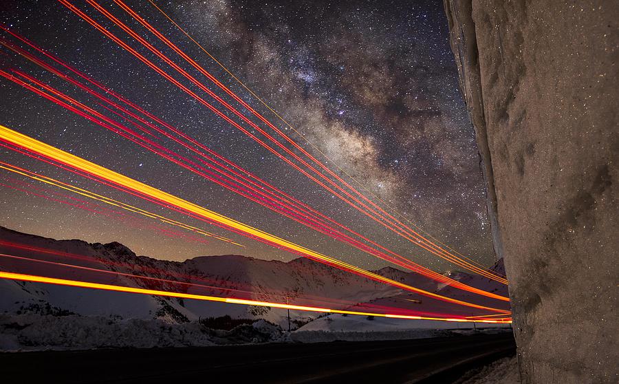 Milky Way Light Trails On Loveland Pass Photograph By Mike Berenson Fine Art America 8808