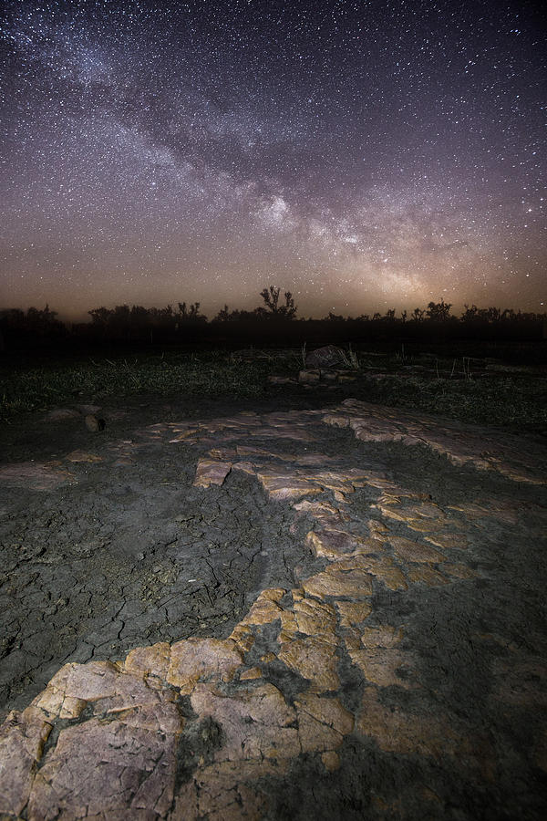 Milky Way on the Rock Photograph by Aaron J Groen