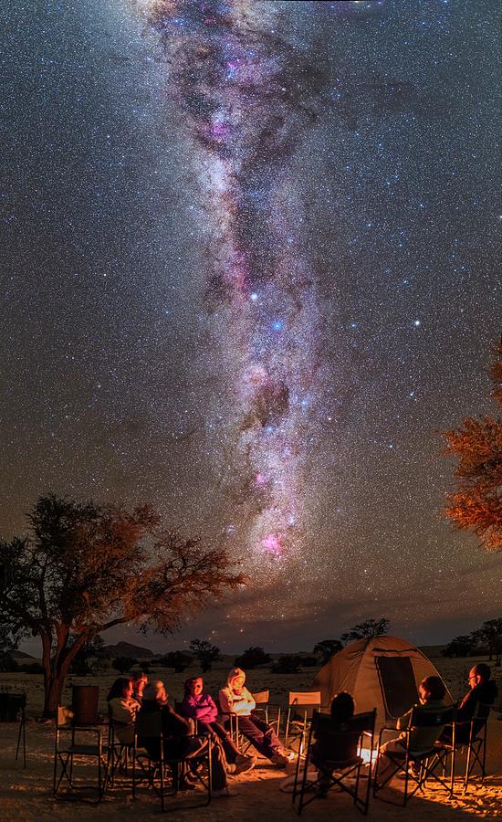 Milky Way Over A Campsite Photograph by Juan Carlos Casado (starryearth.com) / Science Photo Library