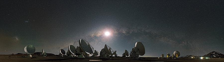 Landscape Photograph - Milky Way Over Alma Antennas by Eso/s. Guisard (www.eso.org/sguisard)