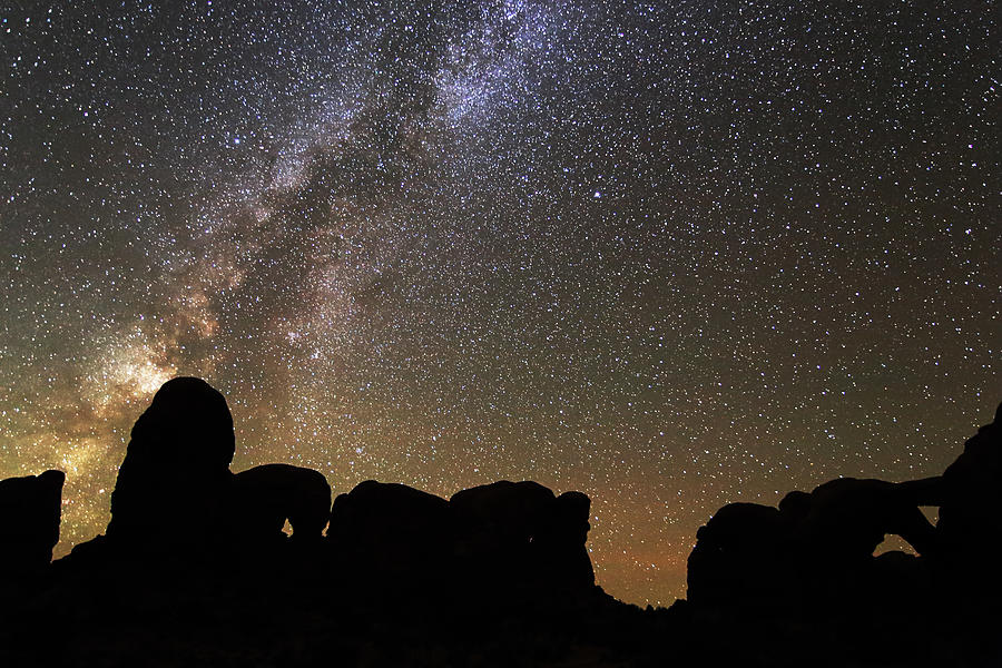 Milky Way over Arches National Park Photograph by Jean Clark