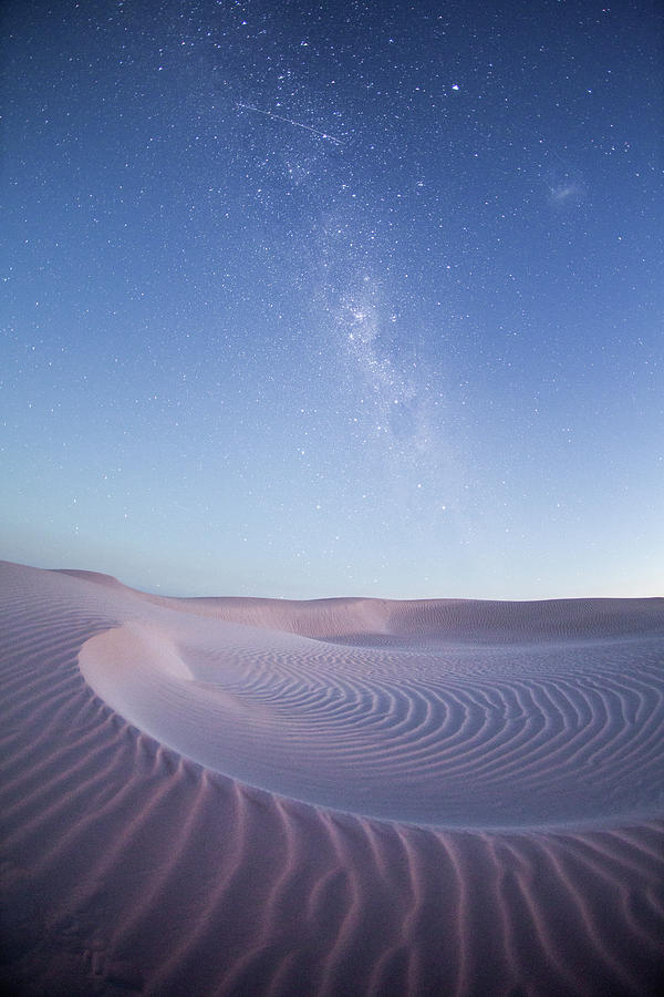 Milky Way Over Barren Sand Dunes Photograph by John White Photos