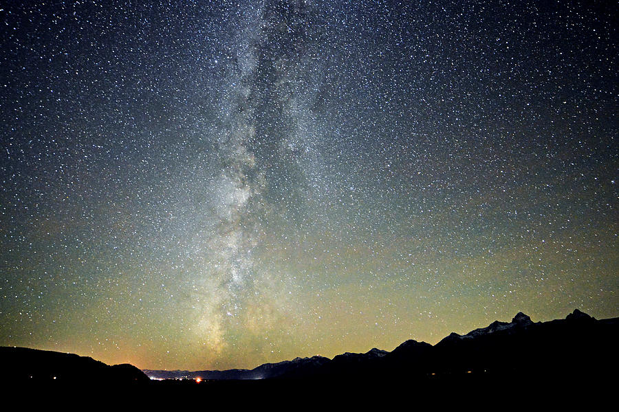 Milky Way over Jackson Hole Photograph by Jean Hutchison