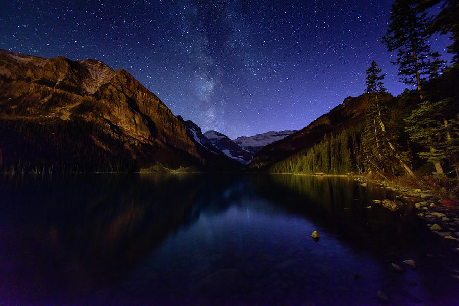 Milky Way Over Lake Louise Photograph by Chris Manderson