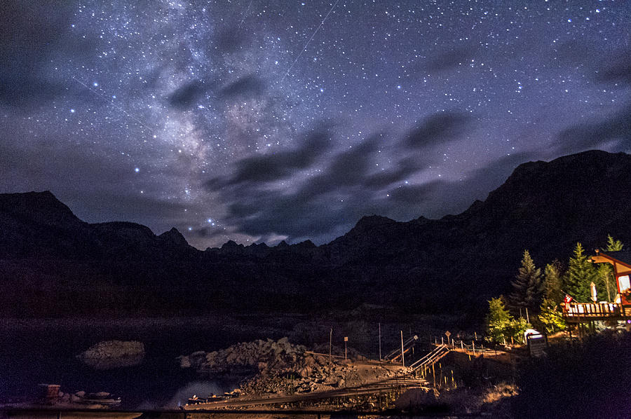 Milky Way over Lake Sabrina Photograph by Cat Connor