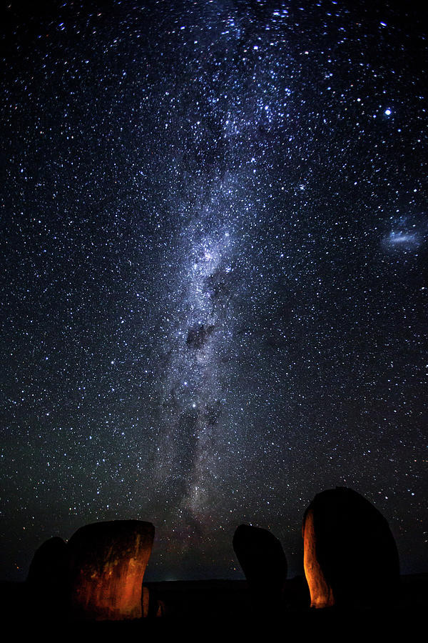 Milky Way Over Murphys Hay Stacks Photograph by John White Photos