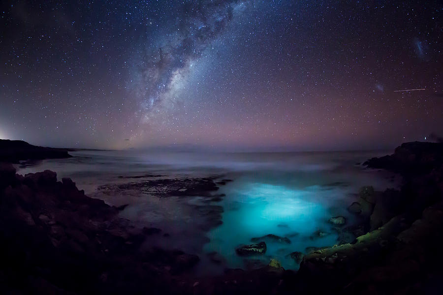 Milky Way Over Southern Ocean Australia Photograph by John White