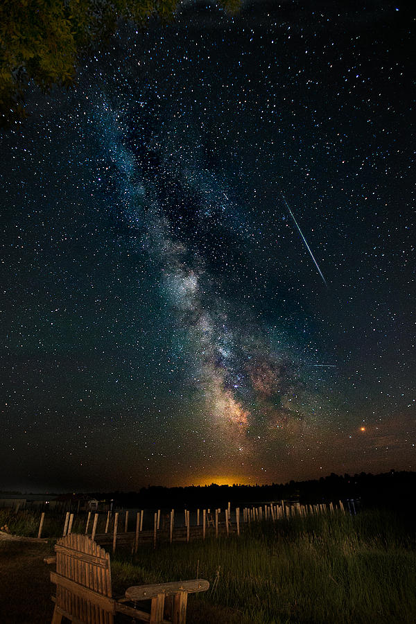 Milky Way Photo Bomb Photograph by Mike Lanzetta
