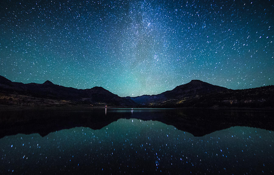 Milky Way reflection sence Photograph by Pete Lomchid
