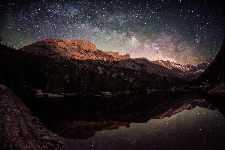 Milky Way Rising Over Longs Peak Photograph by Mike Berenson / Colorado Captures