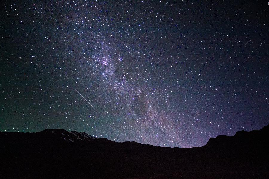 Milky Way rising over mt ruapehu Photograph by New Zealand Transition