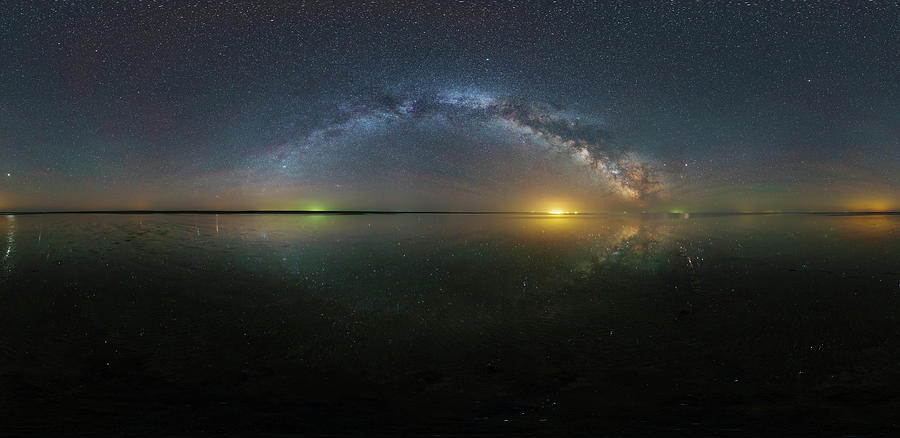 Milky Way With Reflection Of Stars Photograph by Yuri Zvezdny | Fine ...