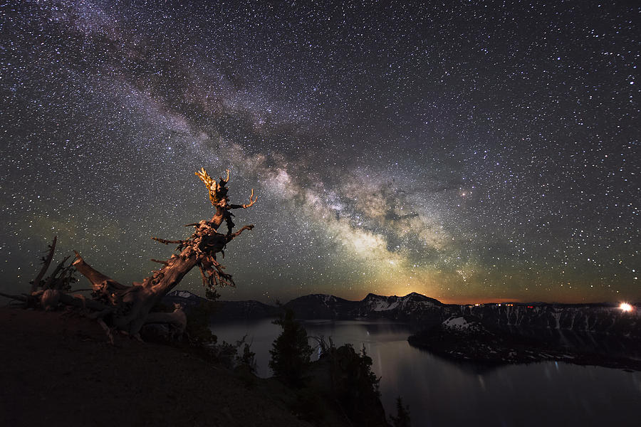Milkyway in Crater Lake Photograph by Yoshiki Nakamura