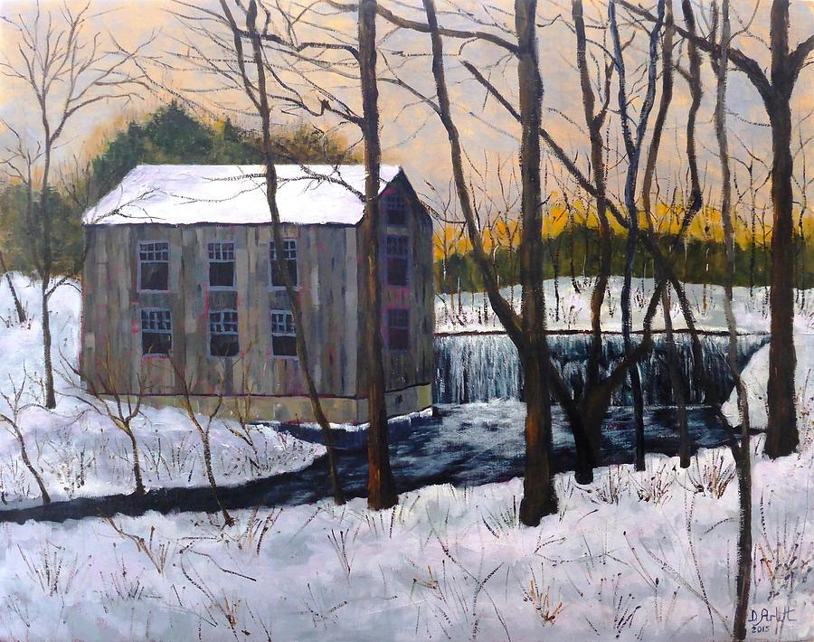 Mill at Walters Falls Painting by Diane Arlitt