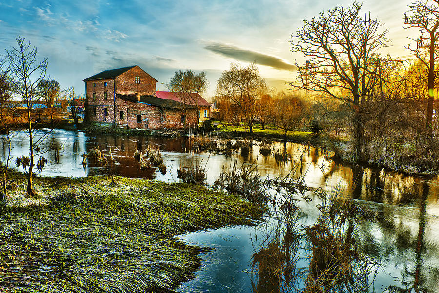 Mill by the river Photograph by Jaroslaw Grudzinski