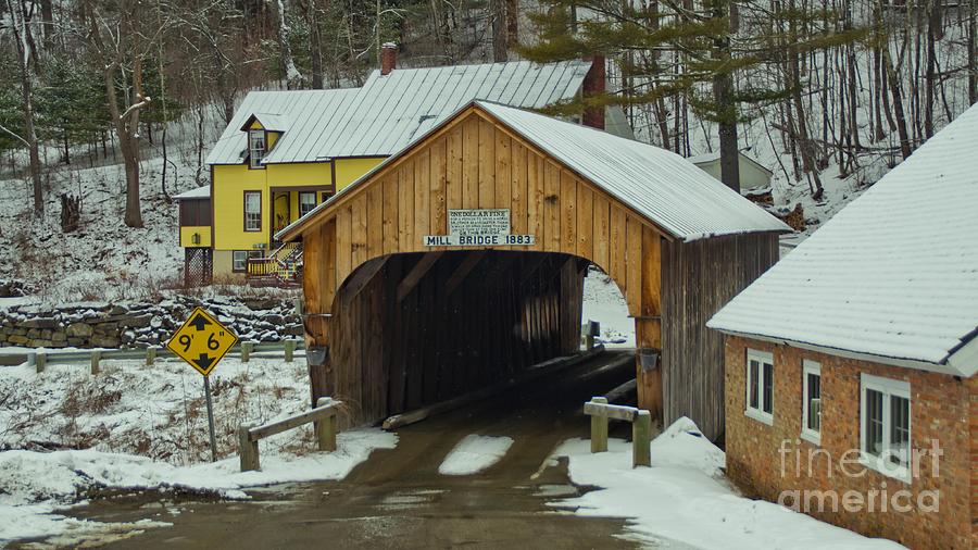 Mill Covered Bridge. Photograph by New England Photography