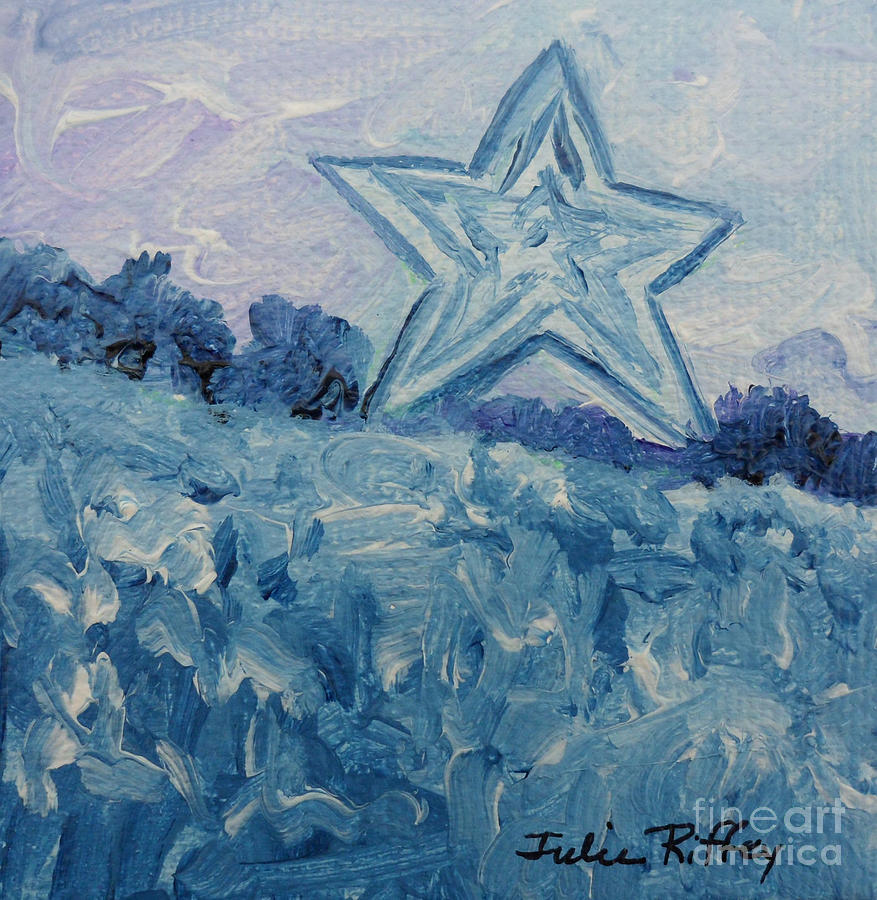 Landmark Painting - Mill Mountain Star by Julie Brugh Riffey
