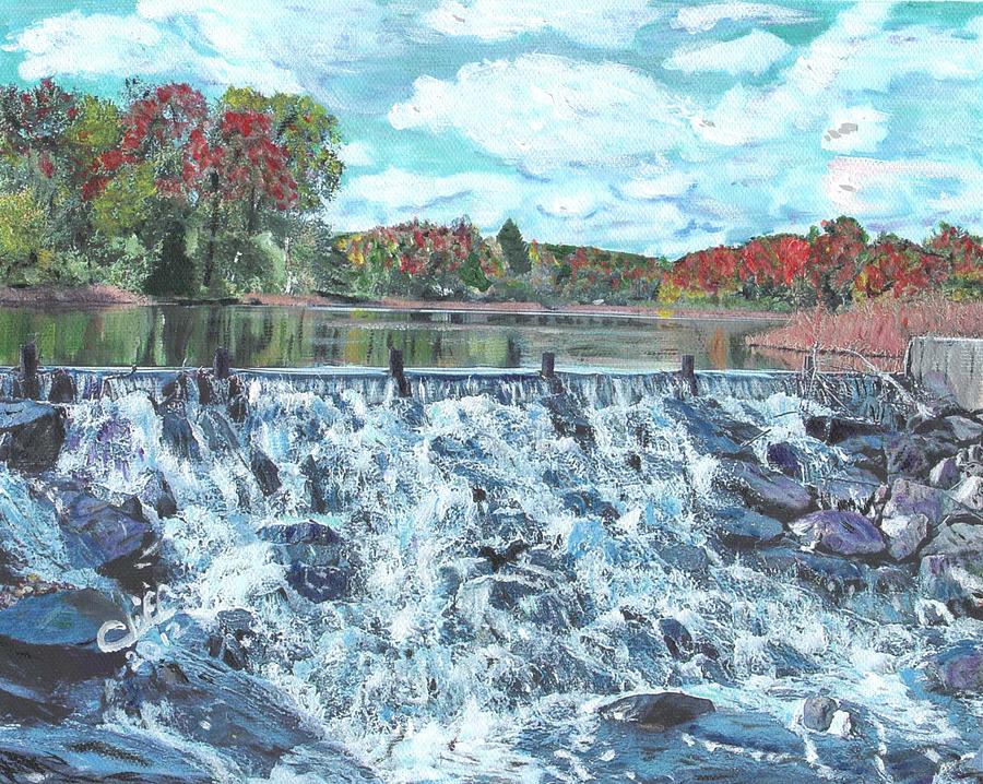Mill Pond in Autumn Painting by Cliff Wilson