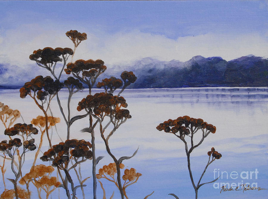 Mille Lac Mist Painting by Heidi E Nelson
