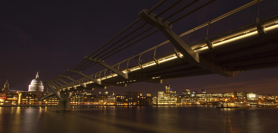 Millenium Bridge Thames London Photograph by David French