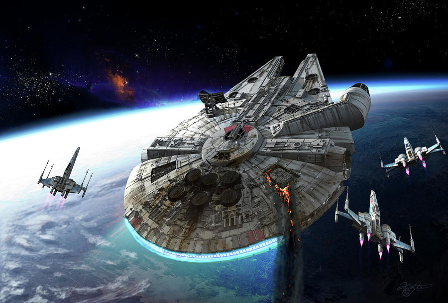 Imagination Photograph - Millenium Falcon Being Escorted by Kurt Miller Imagination Photograph - Millenium Falcon Being Escorted by Kurt Miller