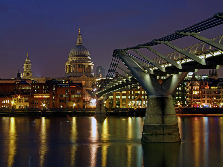 Millennium Bridge And St Paul's Photograph by Alex Bartel/science Photo ...