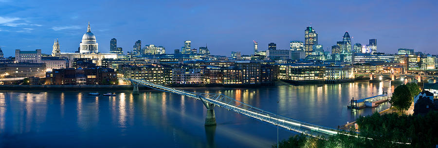 Millennium Bridge And St. Pauls Photograph by Panoramic Images