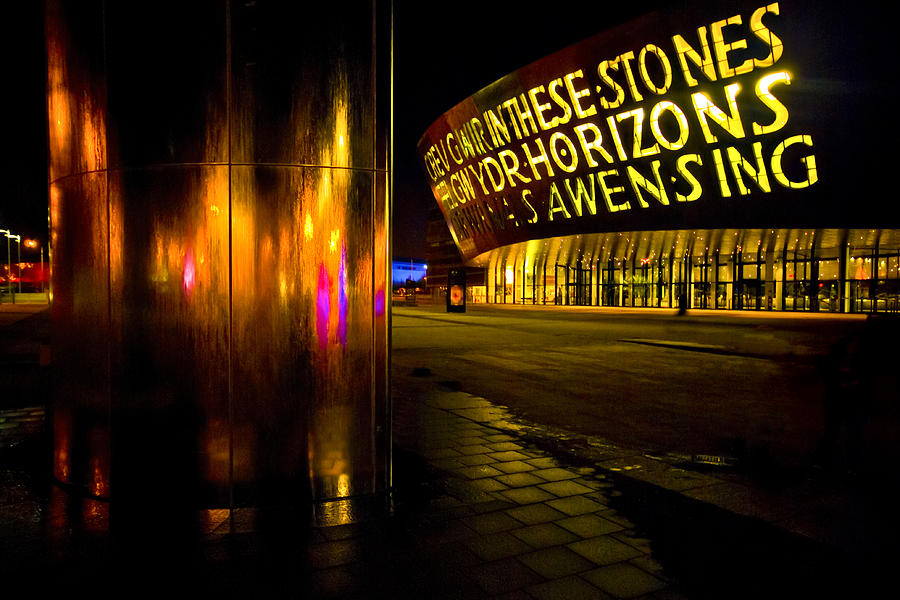 Millennium Centre And Water Tower Photograph by Meirion Matthias