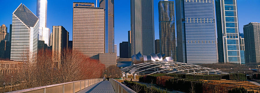 Architecture Photograph - Millennium Park With Buildings by Panoramic Images