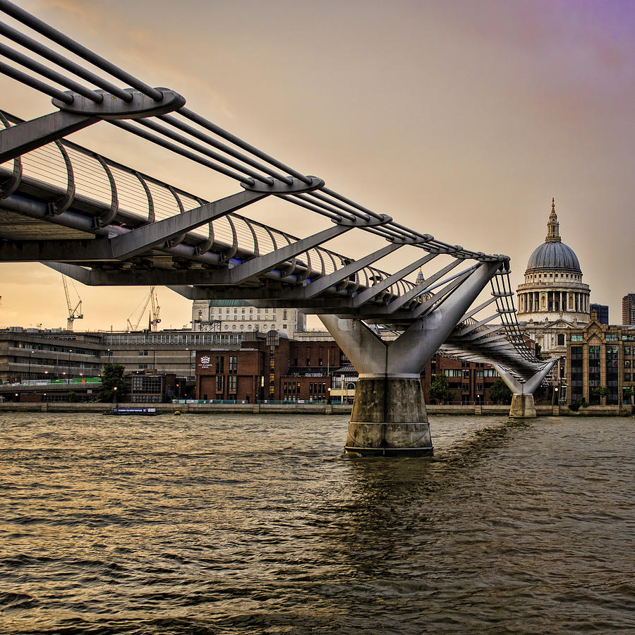 London Photograph - Millennium Sunset by Heather Applegate