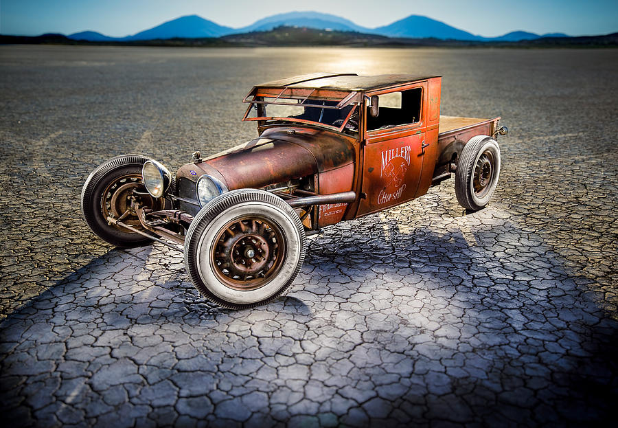 Sunset Photograph - Millers Chop Shop 1929 Model A Truck by Yo Pedro