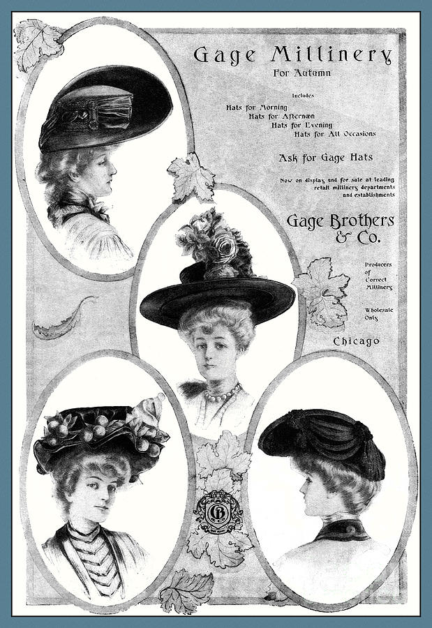 Millinery Ad of 1904 Photograph by Phil Cardamone