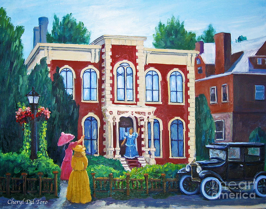 Millionaires Row The Visit Painting by Cheryl Del Toro