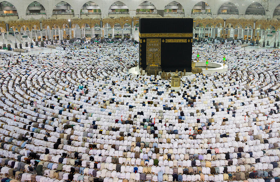 Millions of people praying in Holy Mosque in Mecca Photograph by Jasmin Merdan