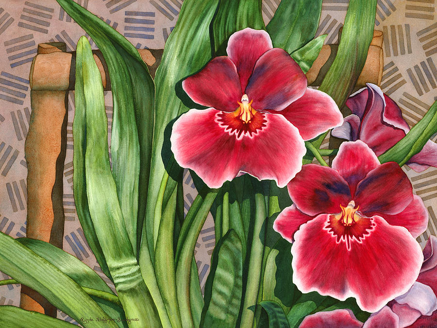 Miltonia Orchids Painting by Lynda Hoffman-Snodgrass