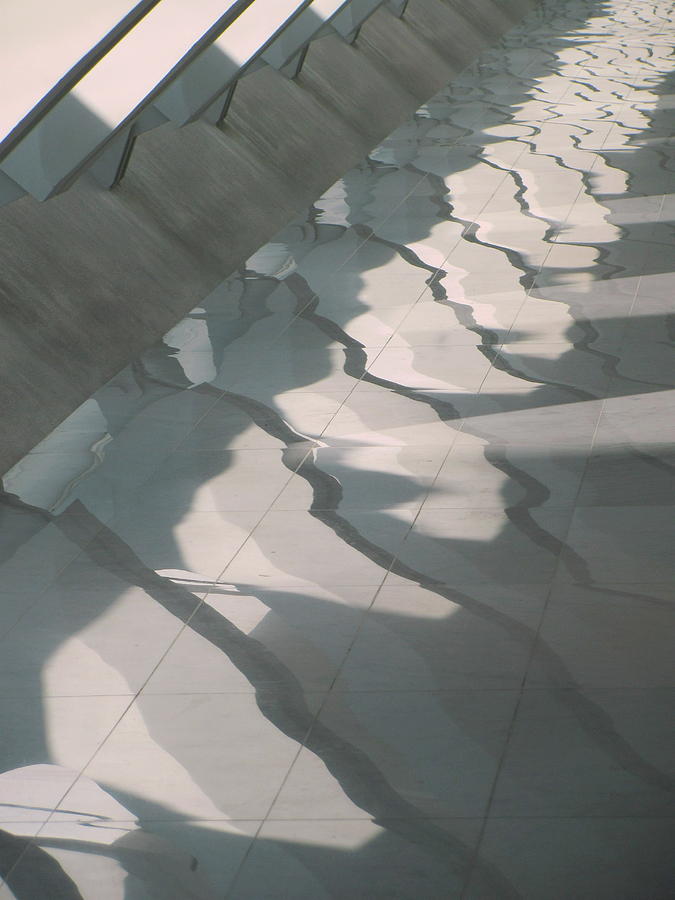 Milwaukee Art Museum Floor Reflections 2 Photograph by Anita Burgermeister
