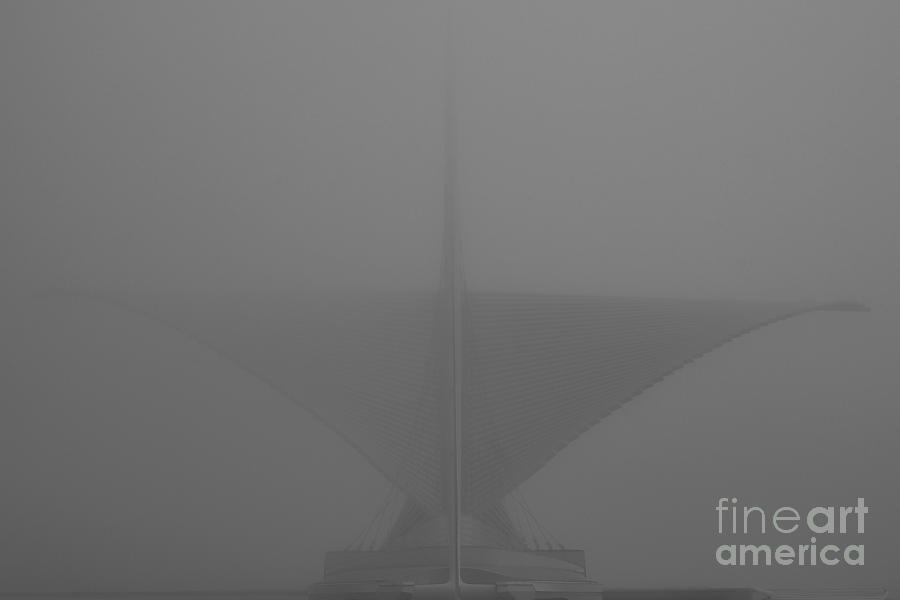 Milwaukee Museum of Art Fog Photograph by David Haskett II