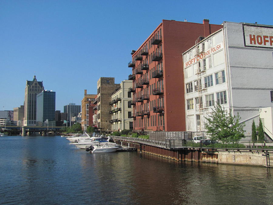 Milwaukee River Architechture 1 Photograph by Anita Burgermeister