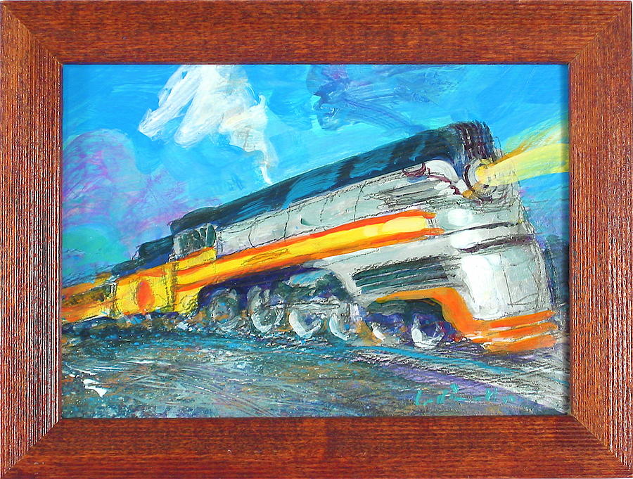 Milwaukee Road Streamliner Painting by Les Leffingwell