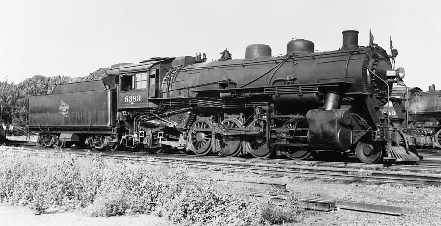 Locomotive Photograph - Milwaukee St. Paul 8383 by Henri Bersoux